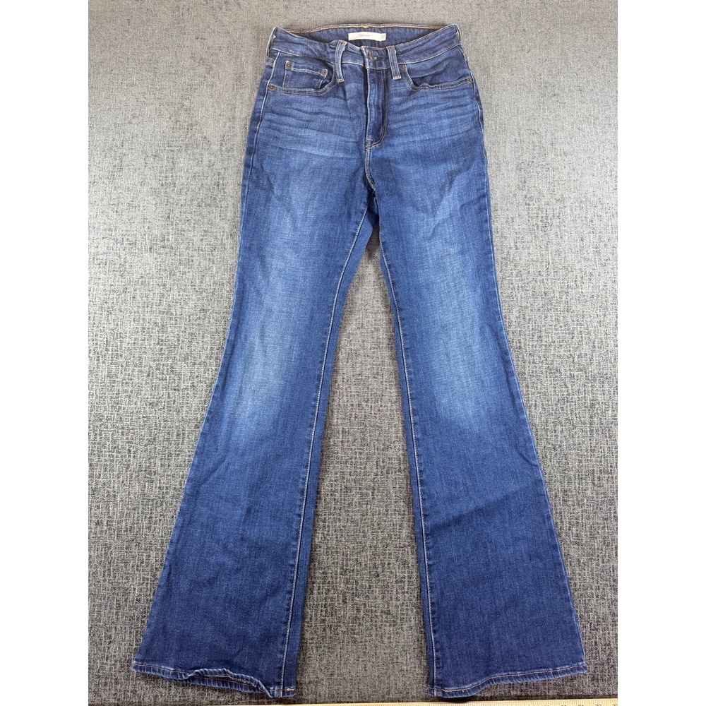 Levis 726 High Rise Flare Jeans Womens 27 Blue Denim Medium Wash A3410-0005